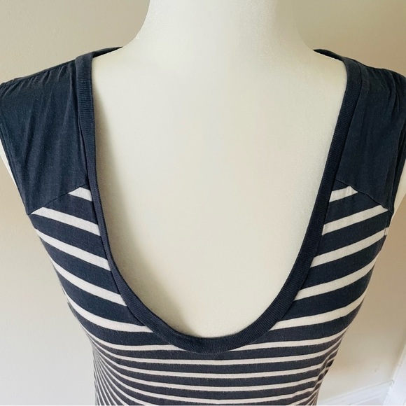 DRESS Banana Republic Gray/Blue Stripes Size S Beach - Picture 4 of 13
